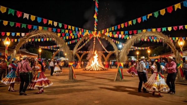 Celebração de São João com quadrilha em Vilhena, Rondônia