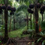Açaizal na Amazônia em Belém com frutos maduros, simbolizando bioeconomia e inovação do açaí
