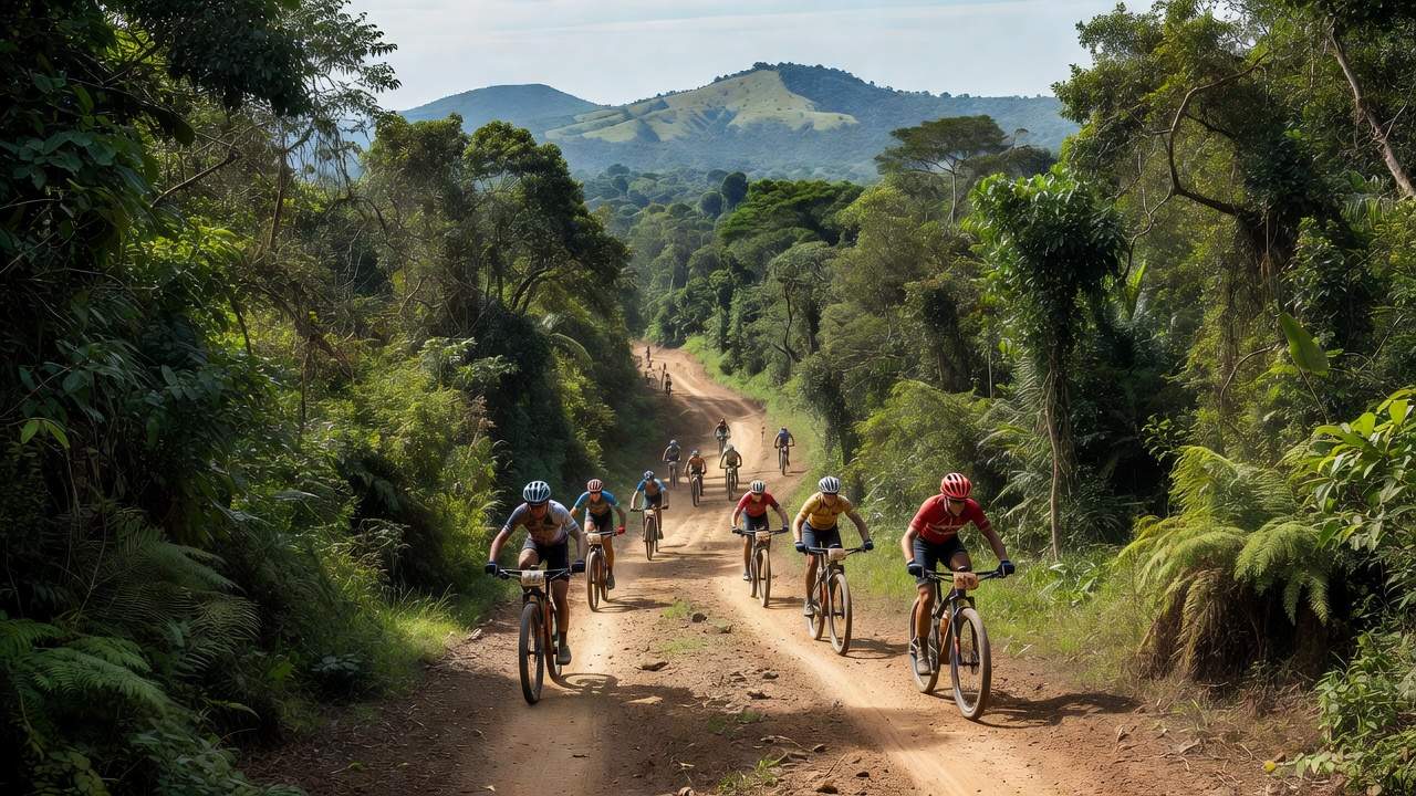 Prova de mountain bike no Circuito Vilhenense em Vilhena, Rondônia