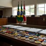 Policiais civis aposentados com suas homenagens (Foto: Thyago Lorentz | Secom ALE/RO)