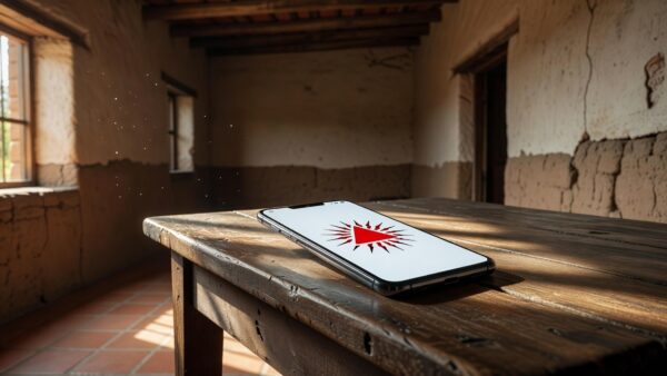 Smartphone Android com alerta de terremoto na Venezuela