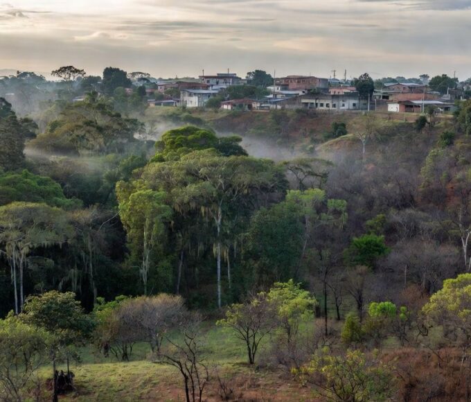 Vista panorâmica de Vilhena em Rondônia com clima frio devido à altitude