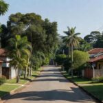 Bairros residenciais de Vilhena com casas e ruas arborizadas