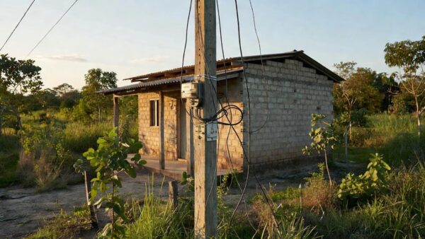 Medidor de energia em poste residencial em Vilhena para segunda via de conta de luz
