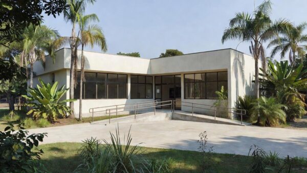Fachada do CRAS e CREAS em Vilhena, centro de assistência social em Rondônia