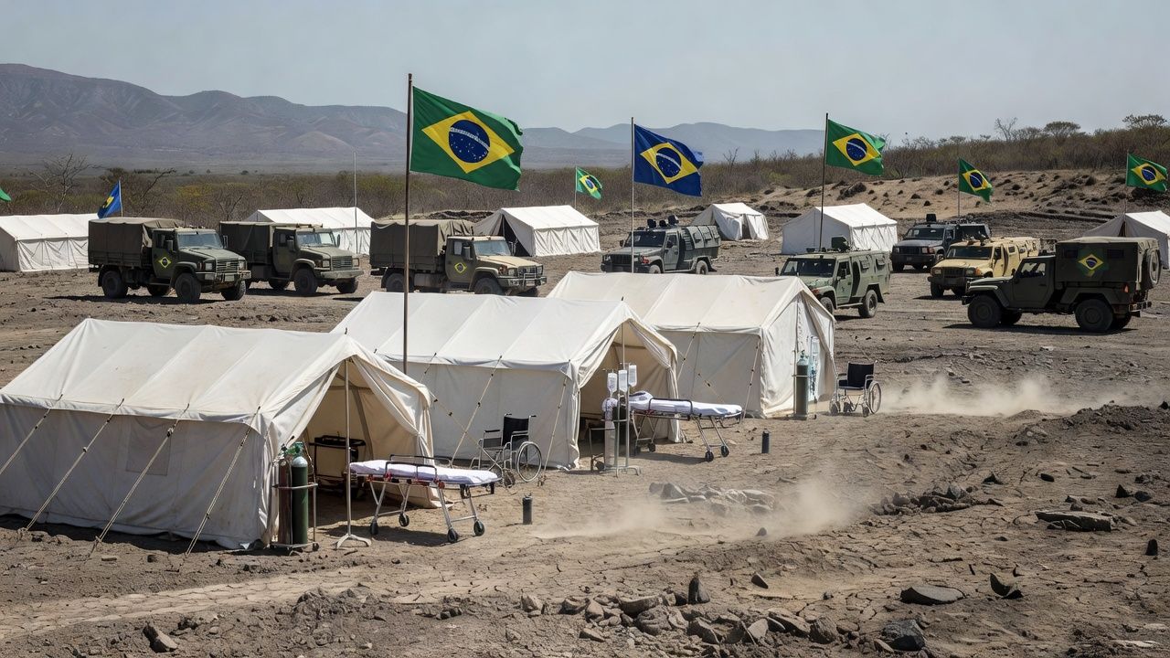 Hospital de campanha da Marinha do Brasil na Venezuela após terremotos
