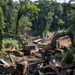 Destruição de equipamentos de garimpo ilegal na Terra Indígena Sete de Setembro