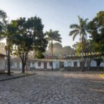 Praça em Ji-Paraná representando evento de candidatura ao Senado