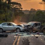 Acidente de trânsito fatal em Vilhena com veículos danificados na estrada