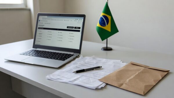 Notebook com interface de votação online para eleição do IPERON