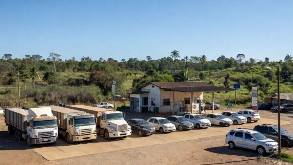 Bênção de veículos em posto Mirian em Vilhena no Dia do Motorista