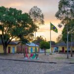 Praça pública em Vilhena durante lançamento de pré-candidatura à reeleição