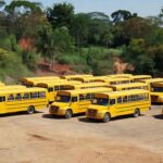 Frota de ônibus escolares vistoriados em Vilhena, Rondônia