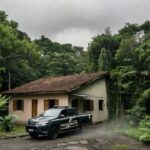 Viatura policial em frente a delegacia em Porto Velho