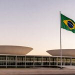 Congresso Nacional em Brasília representando pré-candidatura ao Senado