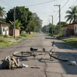 Bicicleta caída em rua de Vilhena após roubo a idoso
