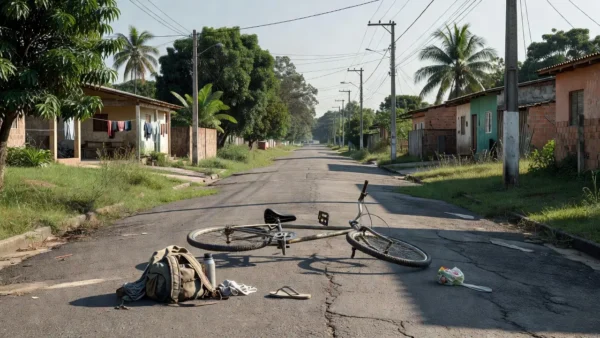 Bicicleta caída em rua de Vilhena após roubo a idoso
