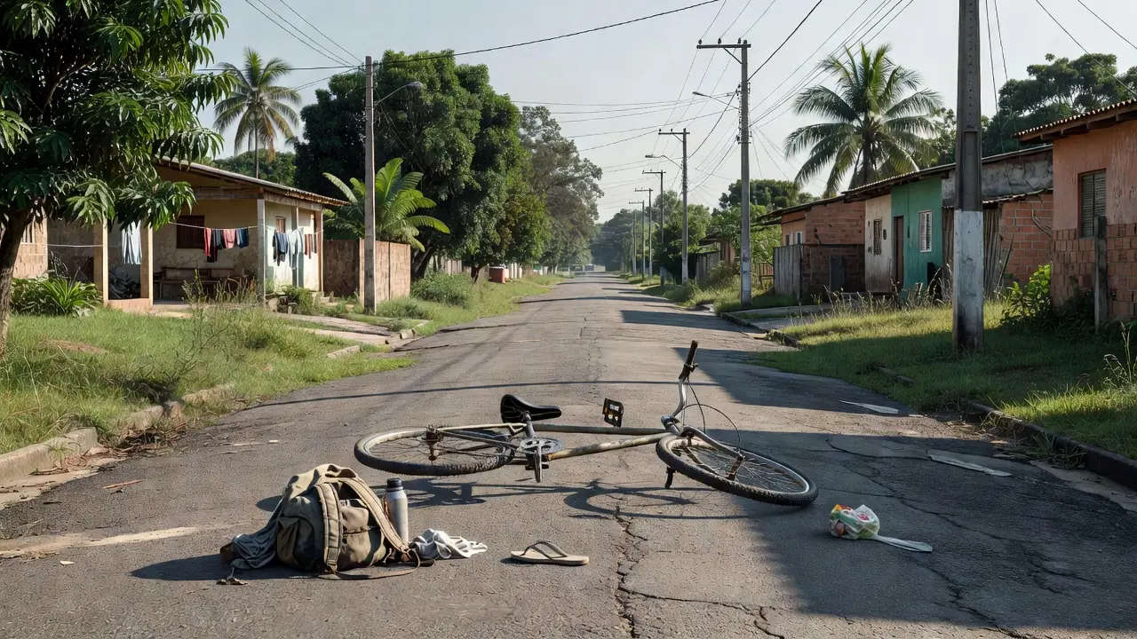 Bicicleta caída em rua de Vilhena após roubo a idoso
