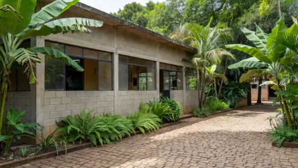 Fachada do Centro de Convivência do Idoso em Vilhena, Rondônia, para reforma pela prefeitura