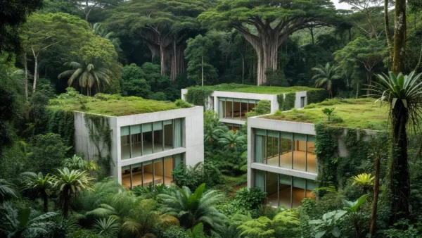 Hospital de Reabilitação Dream da Amazônia em área verde da floresta tropical