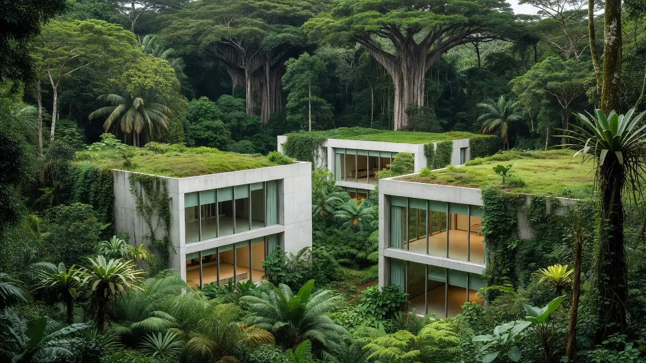 Hospital de Reabilitação Dream da Amazônia em área verde da floresta tropical