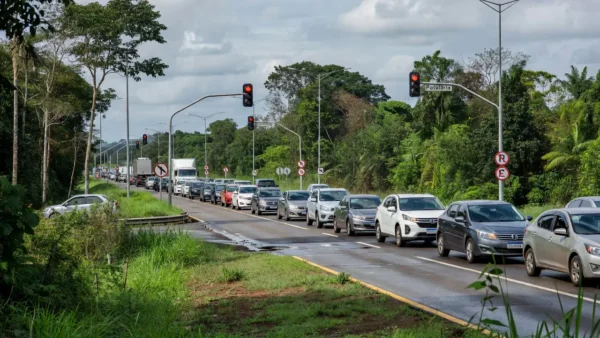 Filas em cruzamentos da BR-364, no perímetro urbano de Vilhena / Foto: Divulgação