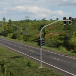 Semáforos novos instalados na BR-364 em Vilhena, Rondônia