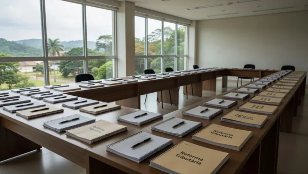 Sala de capacitação sobre reforma tributária com IBS, CBS e IS em Rondônia