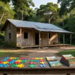 Centro de apoio comunitário em Rondônia com elementos de inclusão para autistas e mães solo
