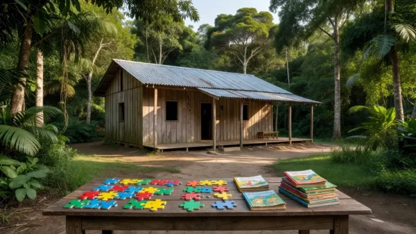 Centro de apoio comunitário em Rondônia com elementos de inclusão para autistas e mães solo