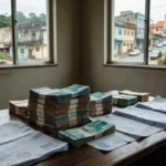 Maços de reais apreendidos em operação contra lavagem de capitais em Porto Velho
