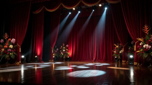 Palco glamouroso para concurso de miss em Vilhena, Rondônia