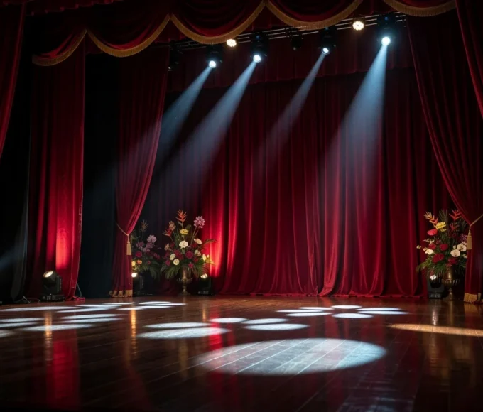 Palco glamouroso para concurso de miss em Vilhena, Rondônia
