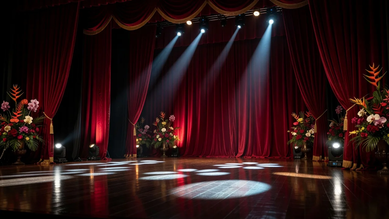 Palco glamouroso para concurso de miss em Vilhena, Rondônia