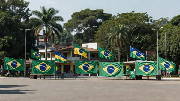 Mobilização de campanha ao Senado em praça de Rondônia