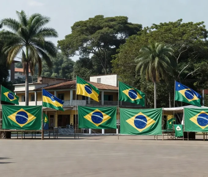 Mobilização de campanha ao Senado em praça de Rondônia
