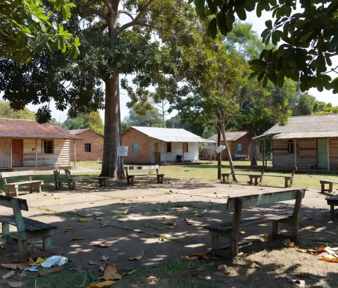 Praça em Seringueiras, Rondônia, representando demandas comunitárias