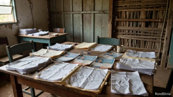 Materiais de campanha eleitoral em Rondônia com indícios de corte de verbas