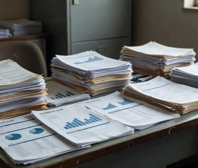Documentos e gráficos sobre déficit previdenciário do Iperon e MPRO