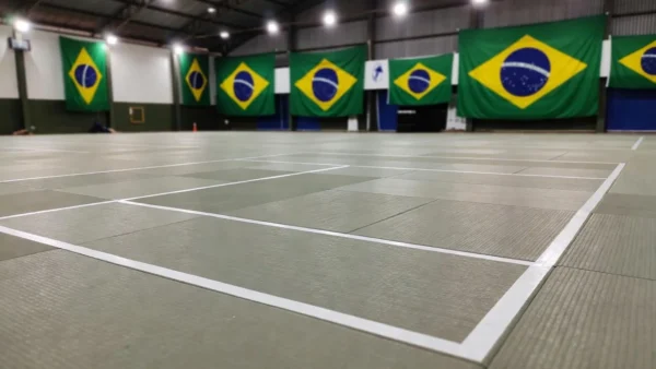 Tatami de judô no Campeonato Brasileiro Veteranos de Judô