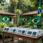 Seção eleitoral com urna em Porto Velho, Rondônia, durante eleições.