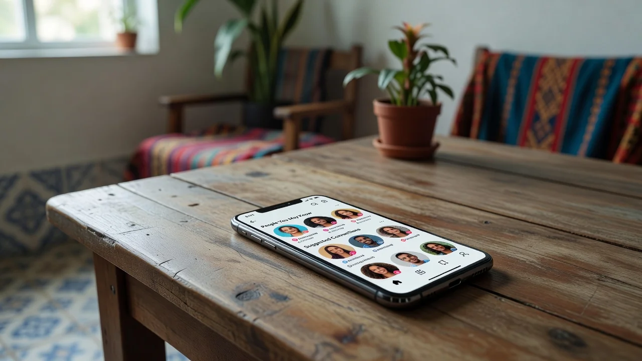 Tela de smartphone com redes sociais e sugestões de perfis, sobre proibição do TSE a bigtechs