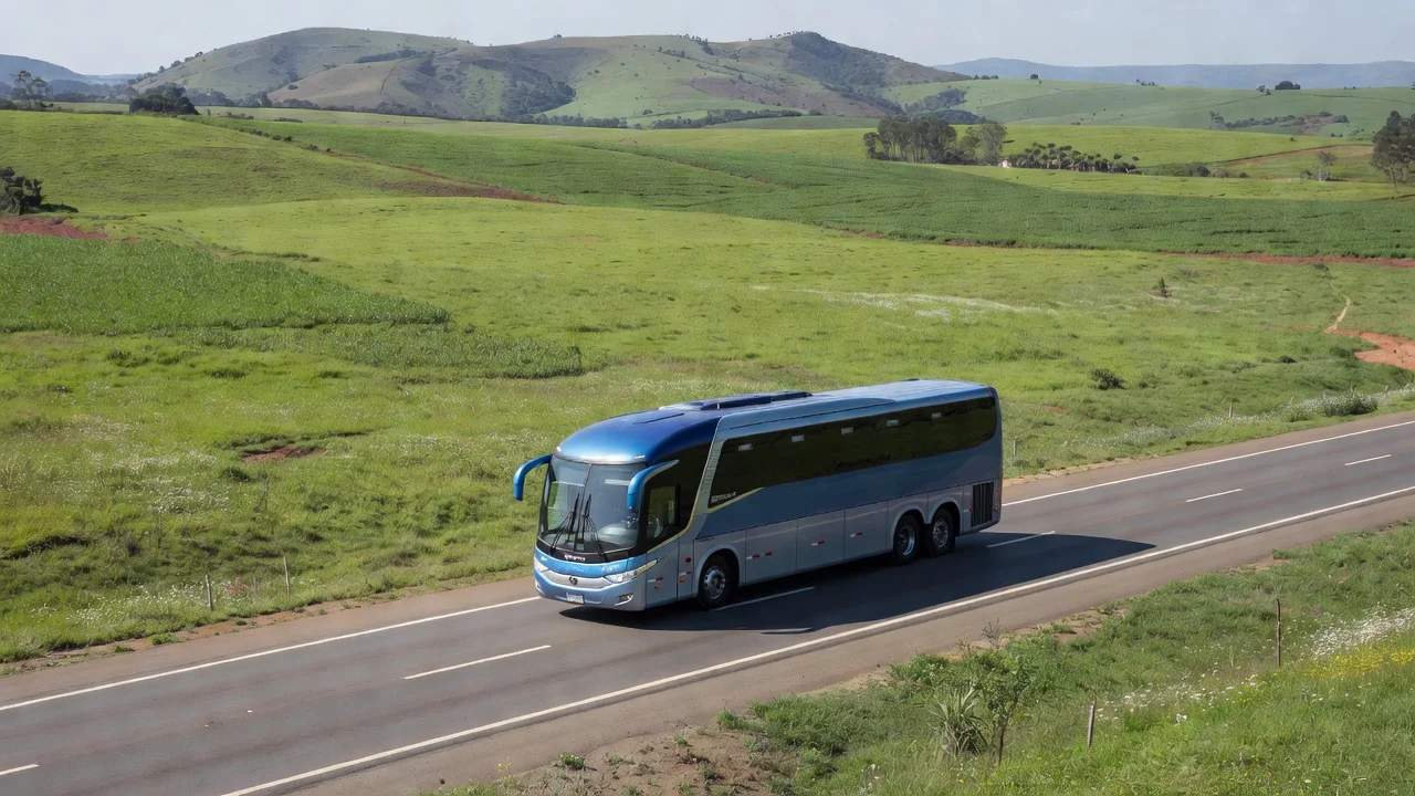 Ônibus interestadual em rodovia brasileira com desconto para idosos