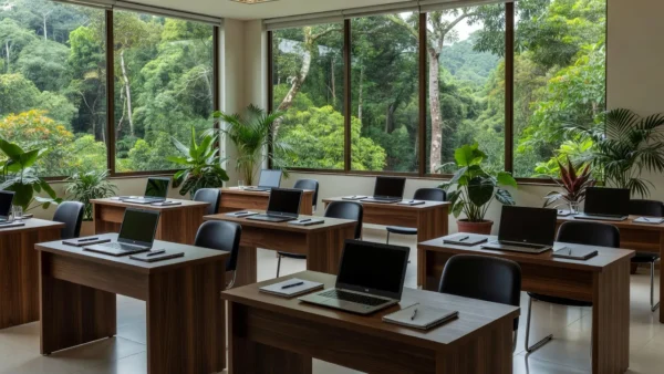 Sala de treinamento do Programa Jovem Aprendiz em Rondônia