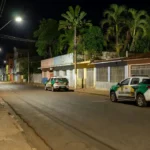 Viaturas da Guarda Municipal em patrulhamento noturno no centro de Porto Velho