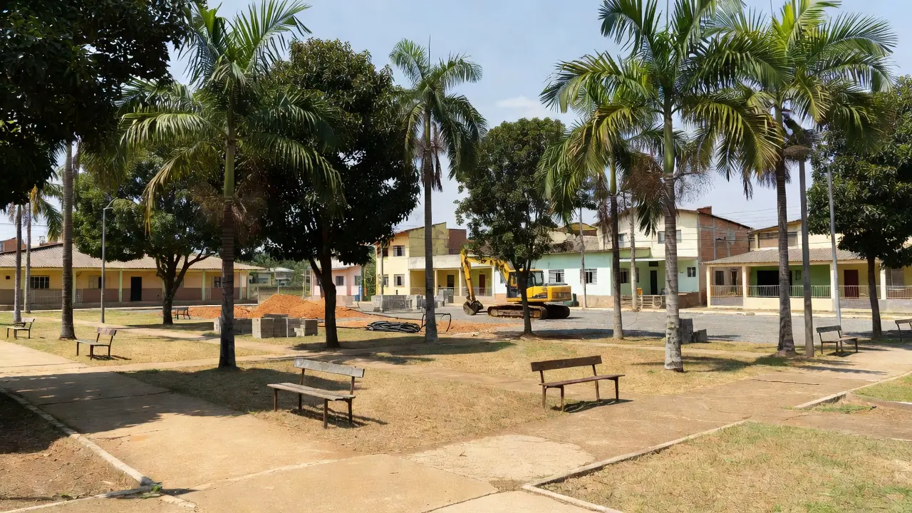 Praça no centro da cidade de Vilhena / Foto: Divulgação