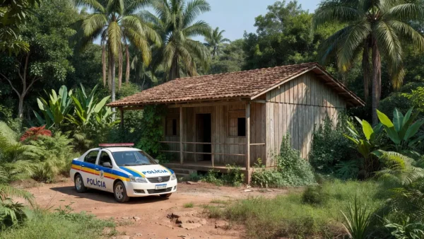 Delegacia de polícia em Rondônia durante prisão por pornografia infantil