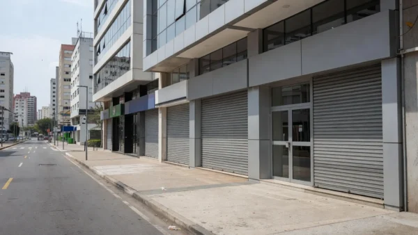 Agências bancárias fechadas em dia de paralisação no Brasil