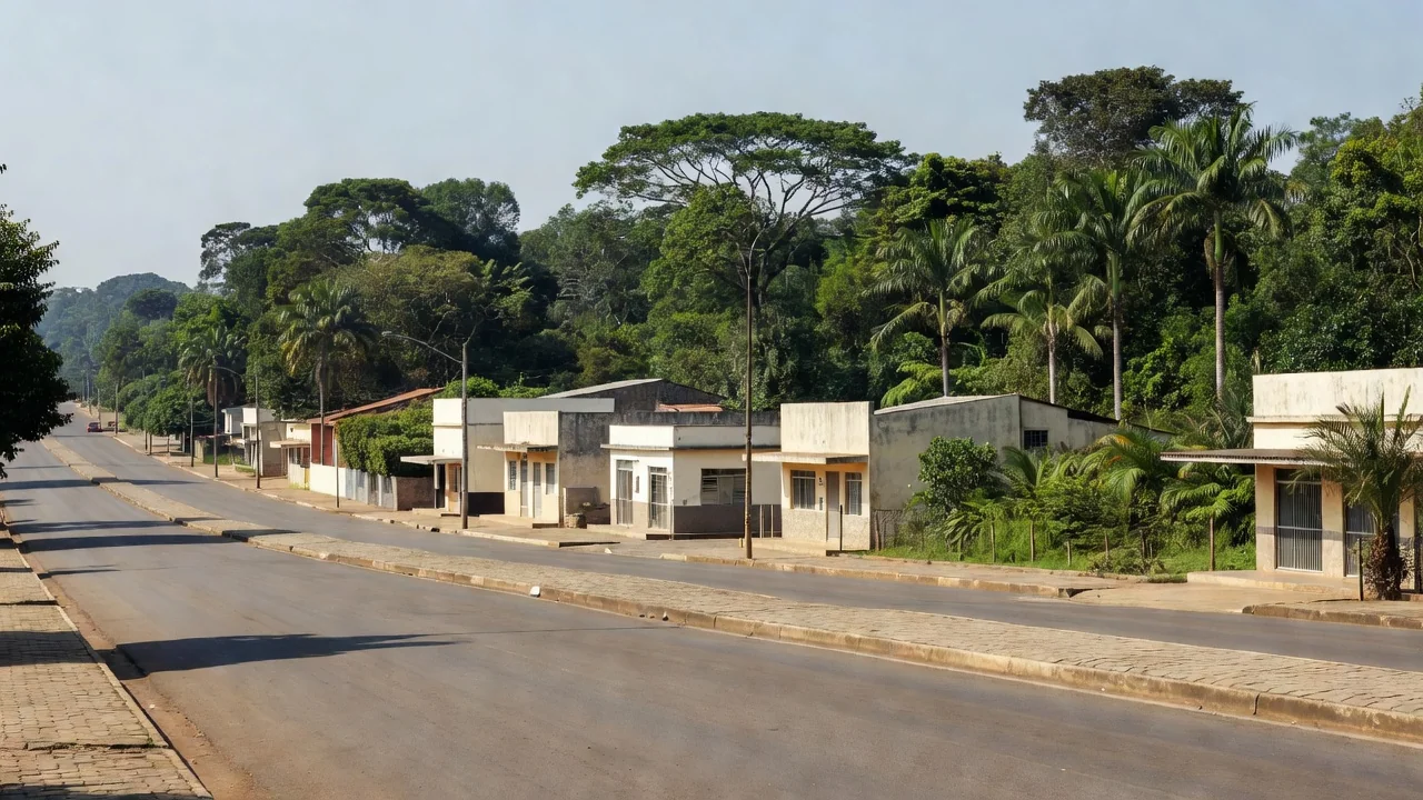 Avenidas de Vilhena em Rondônia com luz natural do dia