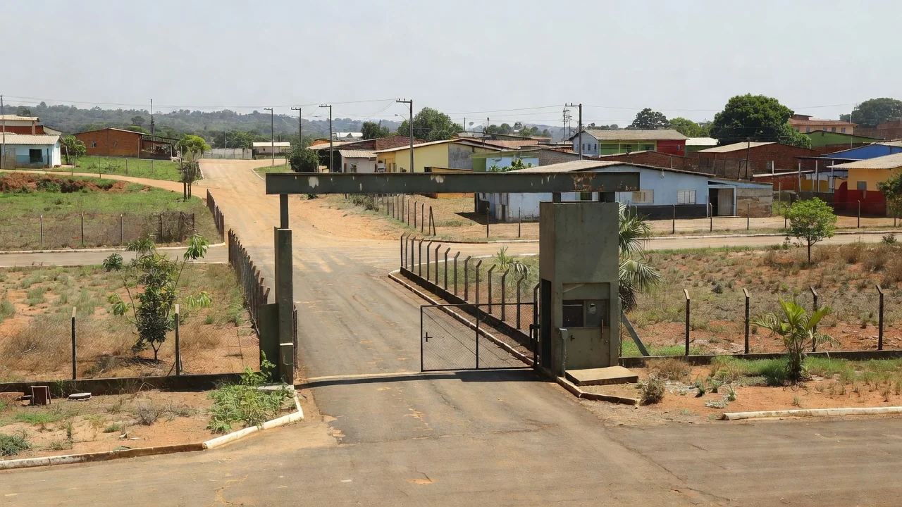 Entrada do 5º BEC em Vilhena, local de acidente fatal que motivou vaquinha para cirurgia no fêmur.